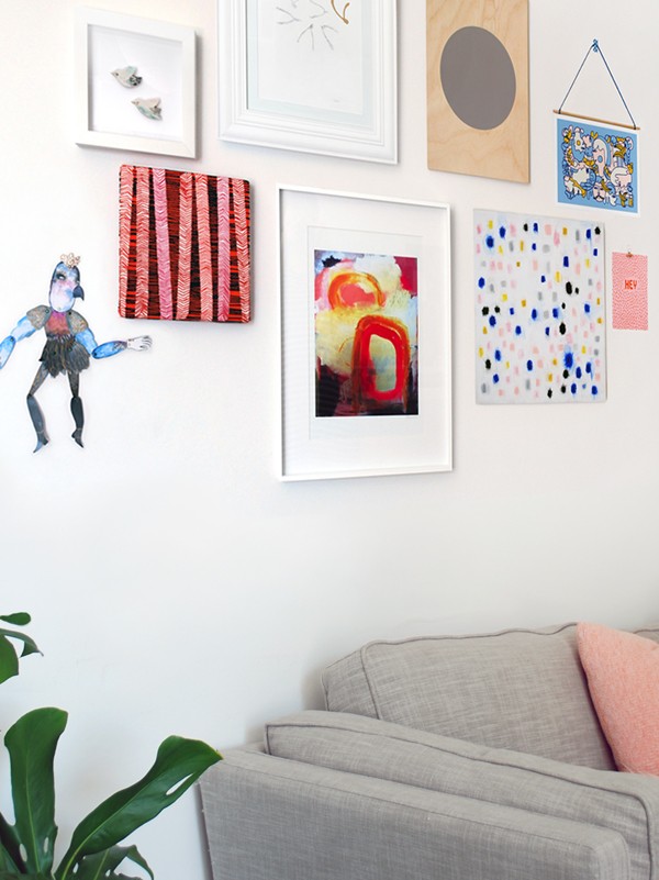 Gallery Wall - Etsy affordable art - Photo: Lisa Tilse for We Are Scout