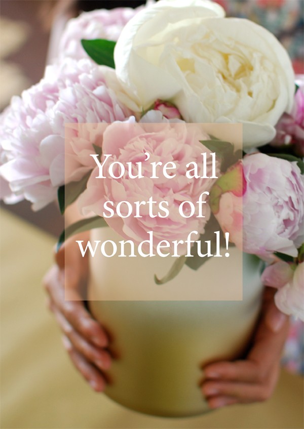 Free printable poster: You're all Sorts of Wonderful!