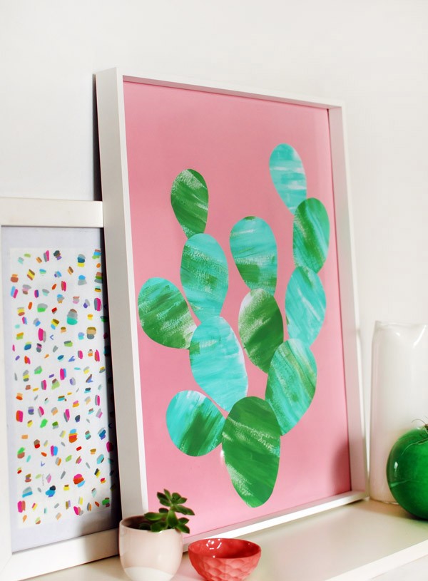 How to paint an easy cactus artwork
