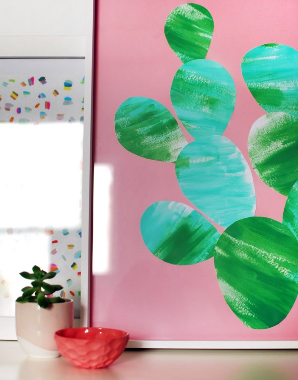 Easy cactus artwork you can make with your kids