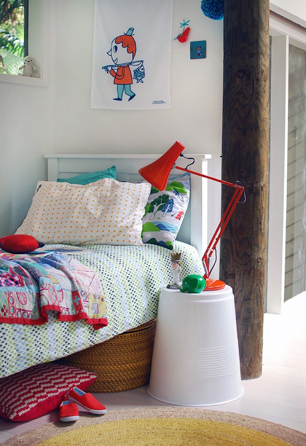 Cute bedside table: Target's $12 giant plastic cup stool