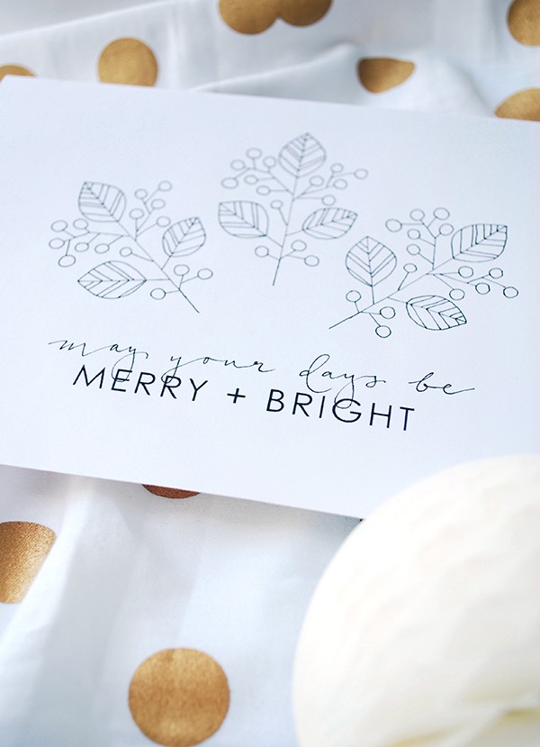 Free printable Christmas Cards - Lisa Tilse for We Are Scout