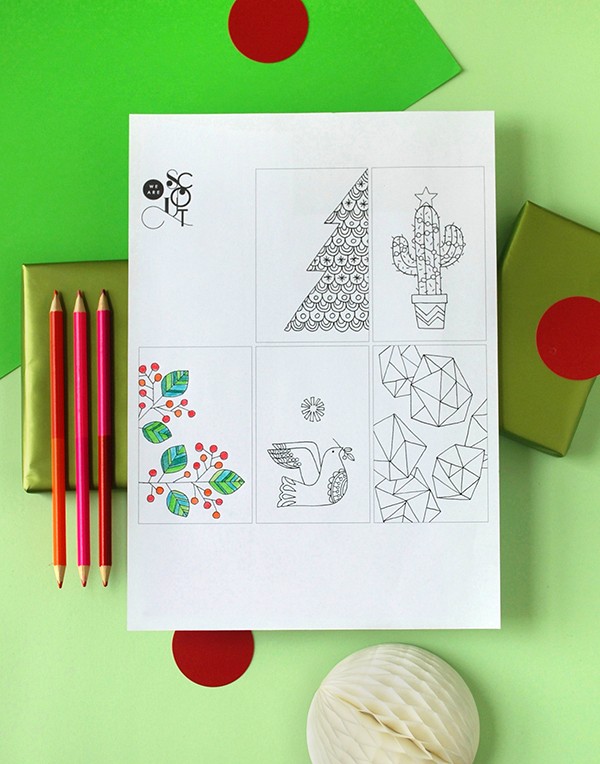Free printable Christmas wrap and tags - Lisa Tilse for We Are Scout