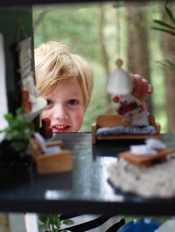 Scandi summer house-style doll house makeover. Photos by Lisa Tilse for We Are Scout.