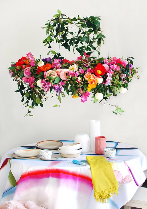 We Are Scout craft tutorial - how to make a stunning flower chandelier