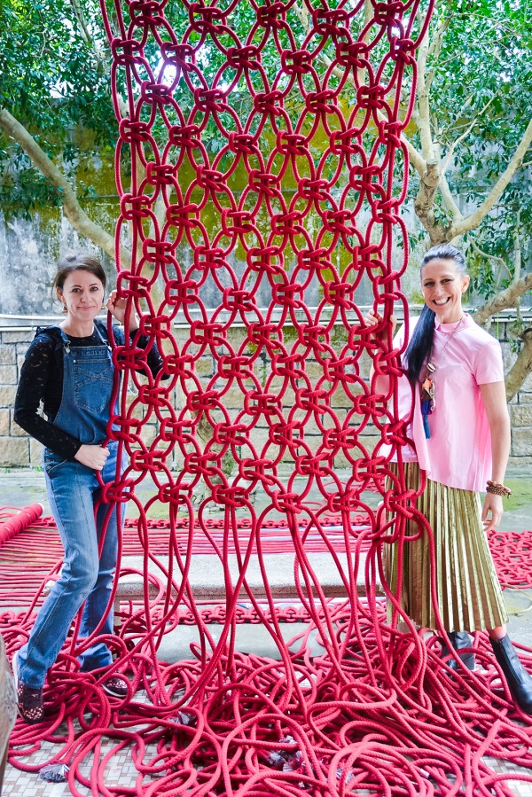 Australian fiber artist Natalie Miller made the world's biggest macrame chandeliers with 10km (6 miles) of rope.