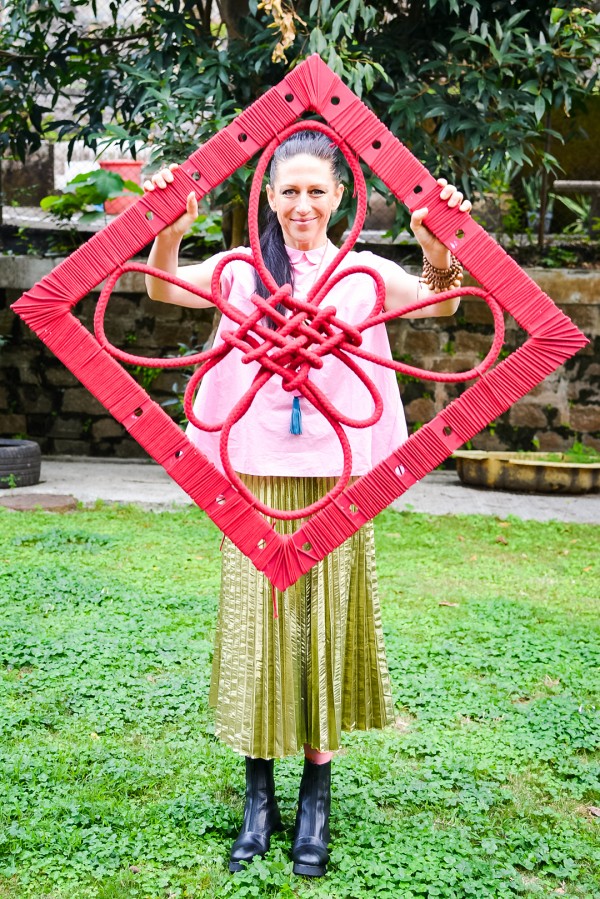 Australian fiber artist Natalie Miller made the world's biggest macrame chandeliers with 10km (6 miles) of rope.