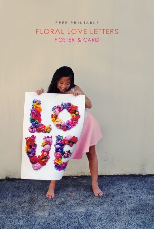 FREE printable to download - LOVE poster and greeting card. Perfect for Valentines Day.. Photography and design: Lisa Tilse for We Are Scout.