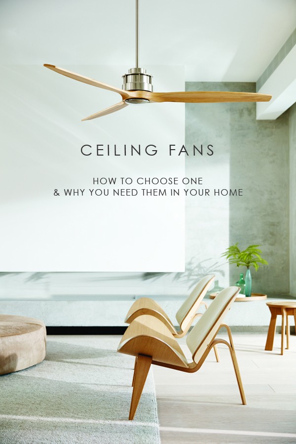 A guide to help you choose the right ceiling fans for your home. You might be surprised at the cost saving benefits of using ceiling fans throughout the year.