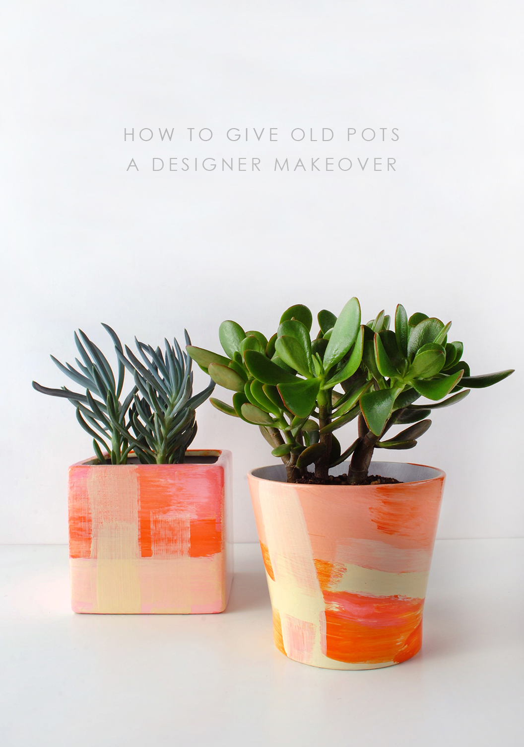 DIY - give old thrifted pots new life a designer makeover