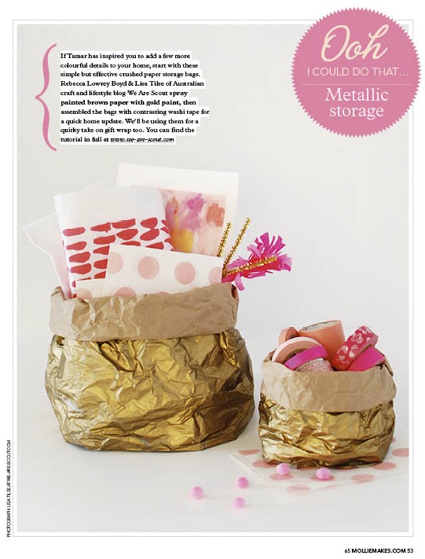 We Are Scout craft tutorial featured in Mollie Makes magazine April 2016