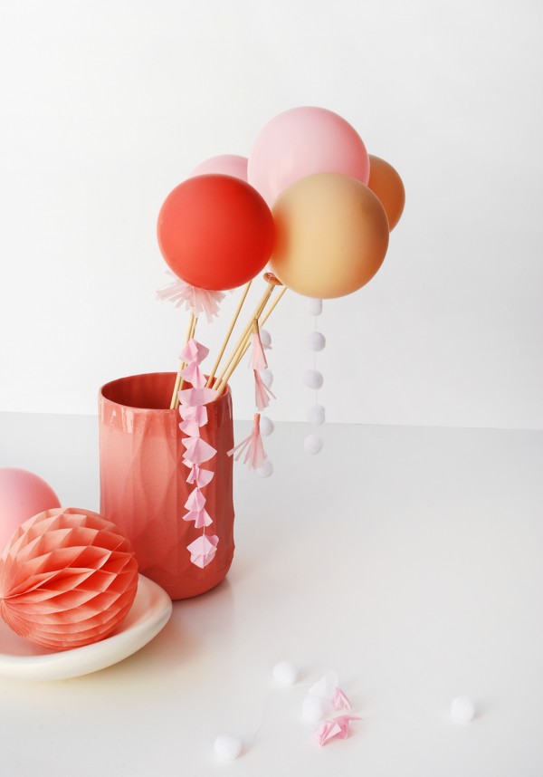 How to make cute tassel balloons for a cake topper or party decoration