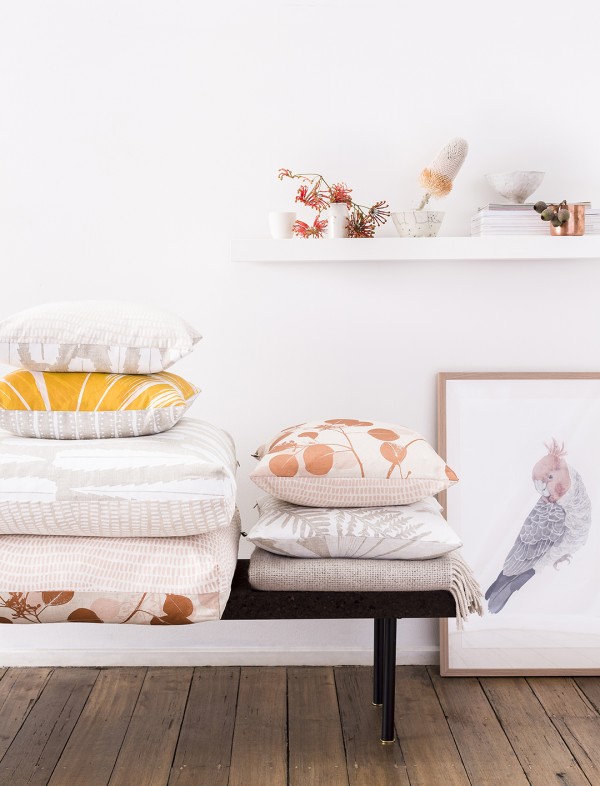 Ink & Spindle's new collection of fabrics, cushions and homewares