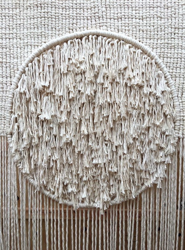 Detail of untitled macrame by Sally England