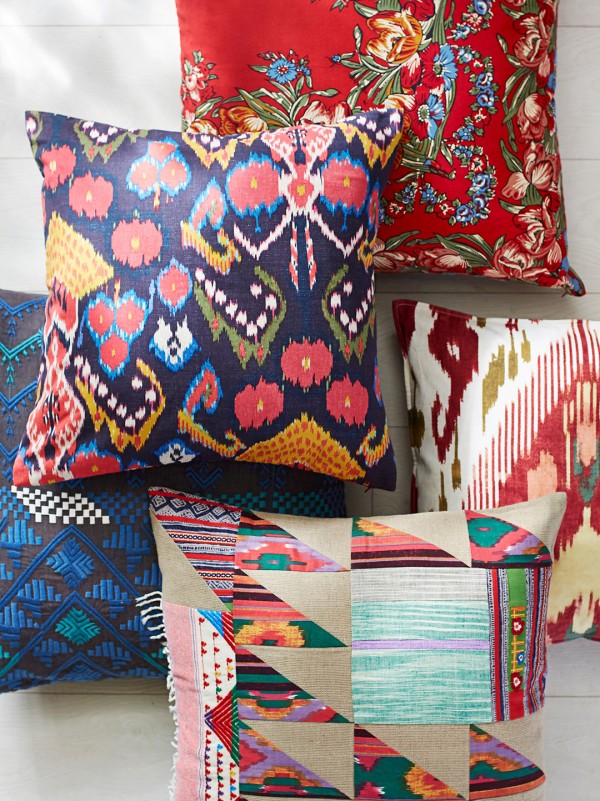 Textile homewares by Pauline Boyd of Counterpane for Pottery Barn