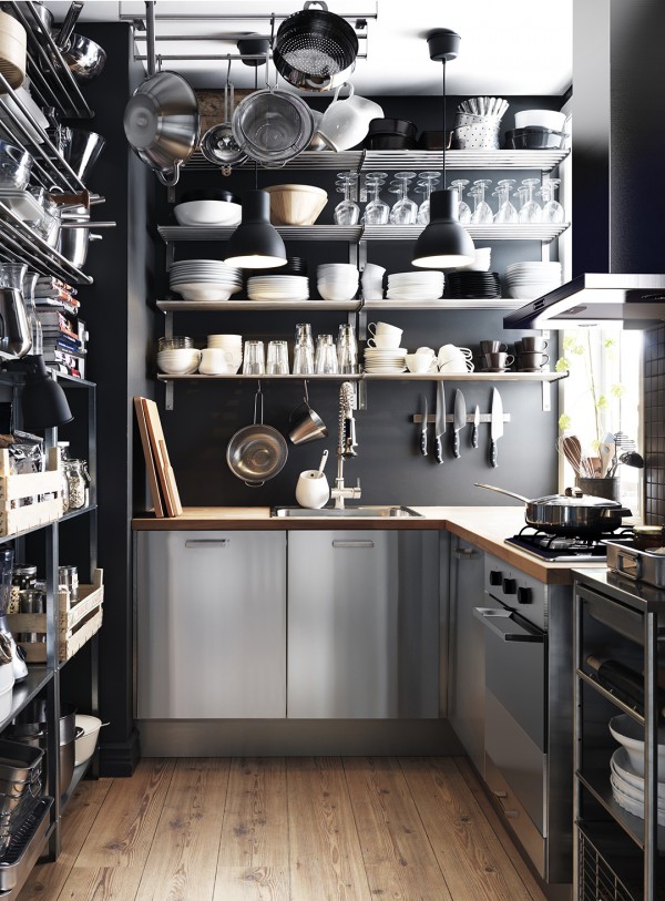 Lots of tips and advice on how to work with the limited space in a small kitchen