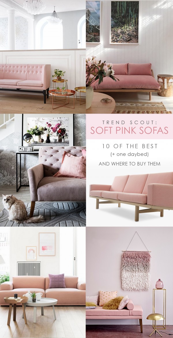 Trend Scout - Soft Pink Sofa