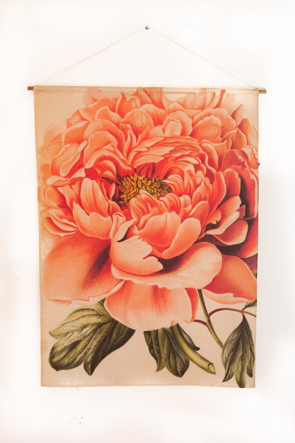 My Bearded Pigeon pink peony fabric wall hangings - on Etsy