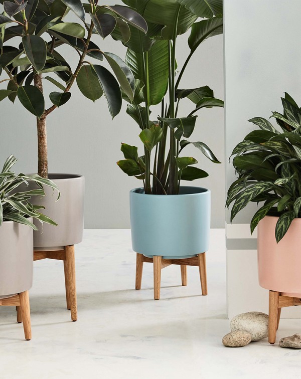 West Elm Mid-Century Standing Planters