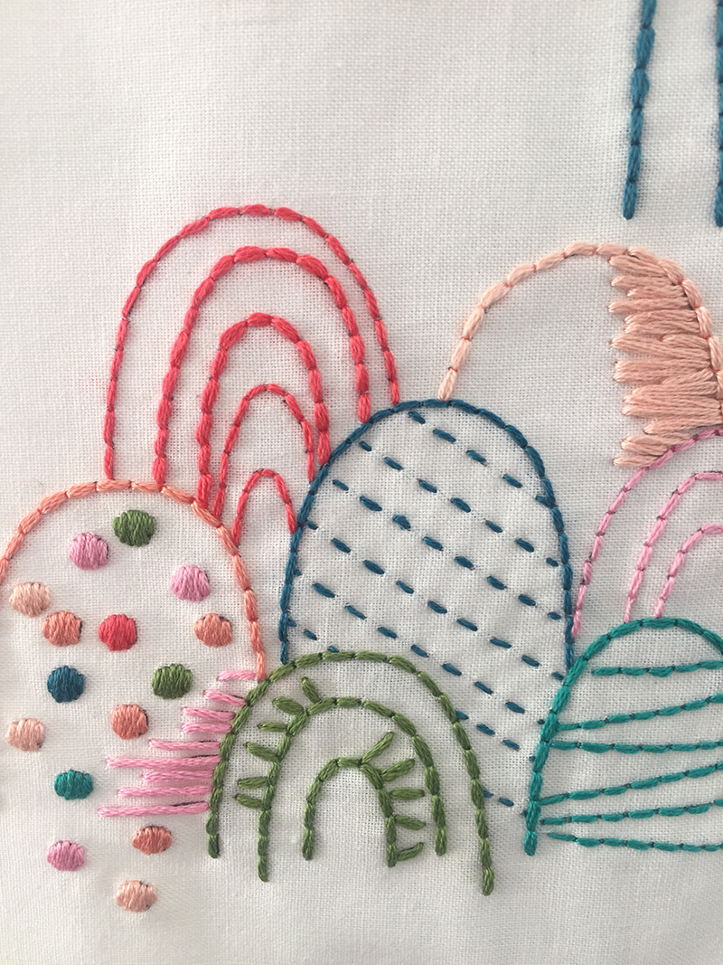 Embroidered wall hanging kit. Etsy Make for Good.