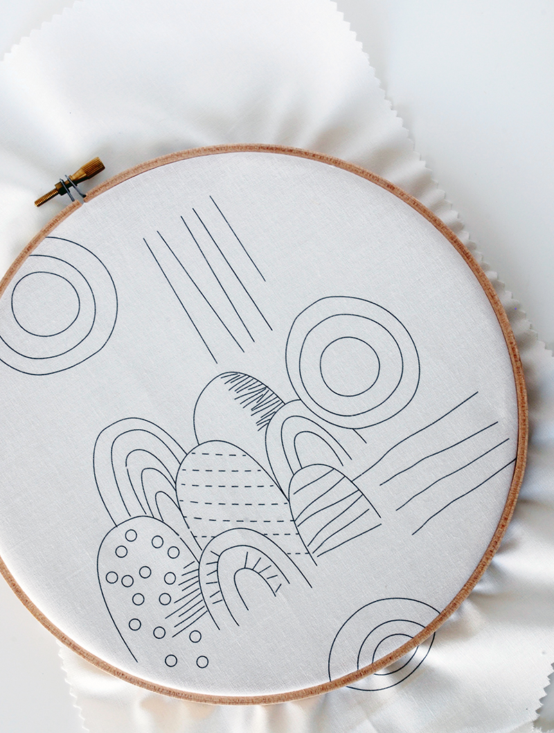 Embroidered wall hanging kit. Etsy Make for Good.