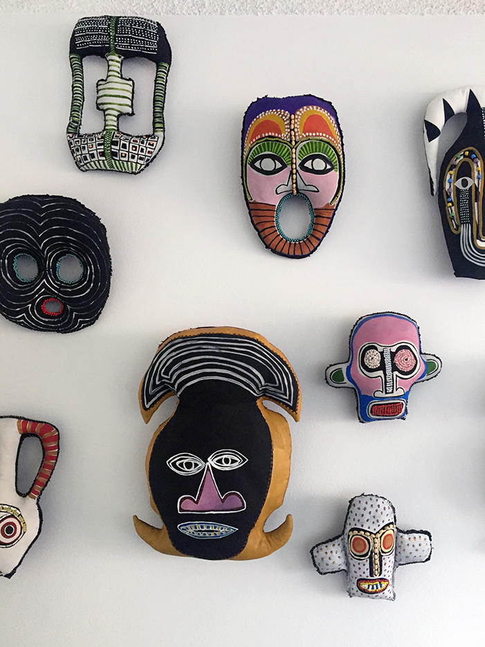 soft sculpture masks by Paula do Prado Sydney-based artist