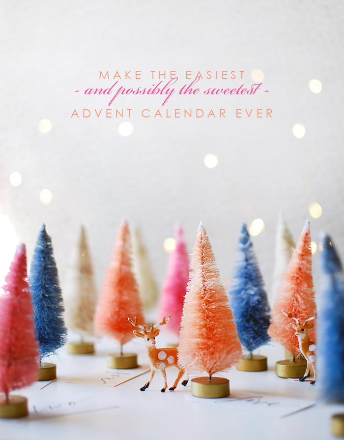 A super sweet, super easy advent calendar that you'll love to display and the kids will love it too.