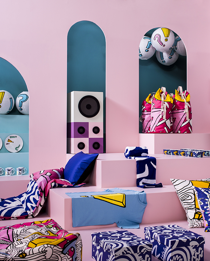 IKEA's new SPRIDD collection designed by British fashion designer Kit Neale.