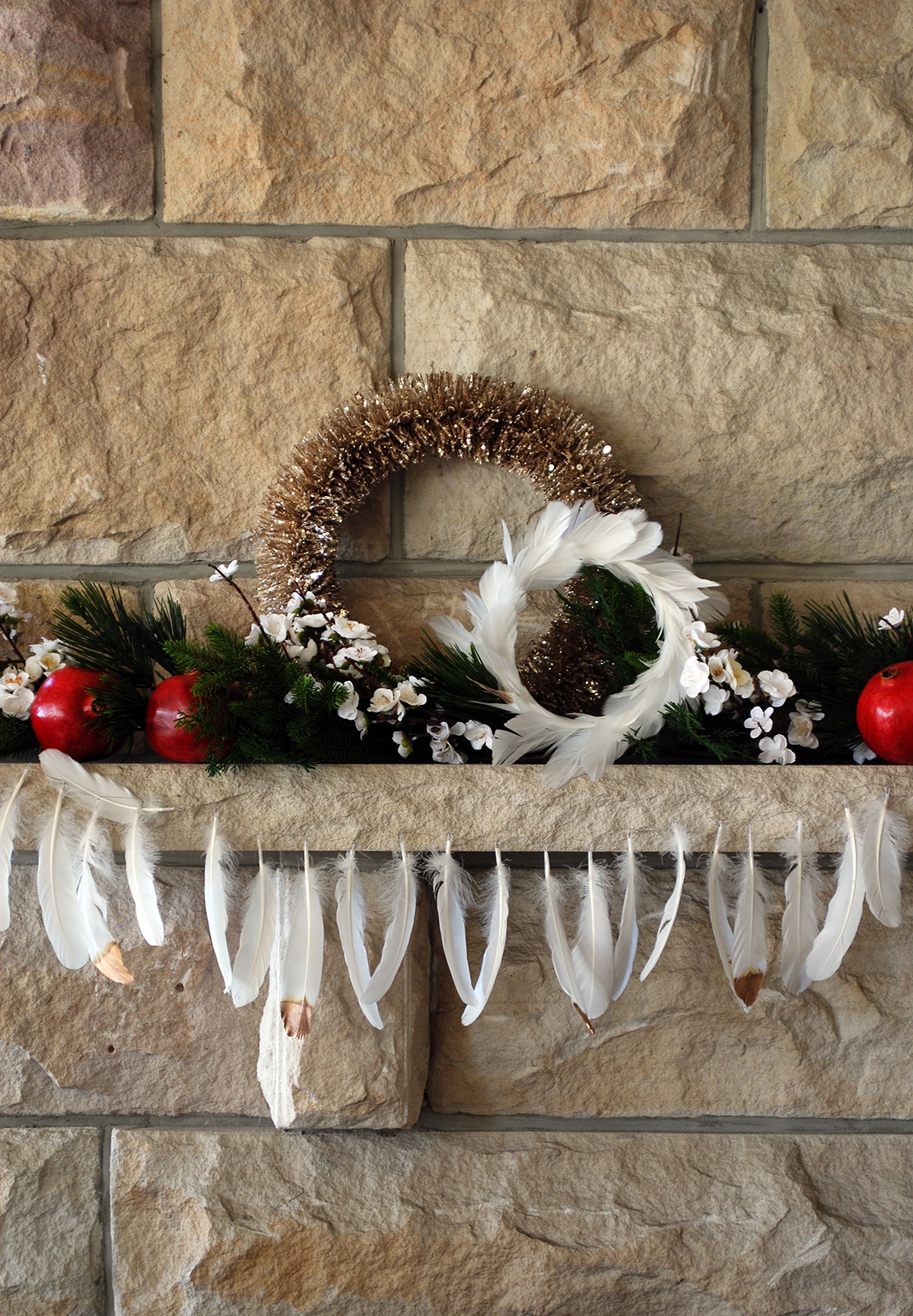 This super simple mantle arrangement is big on style and impact requires little effort.