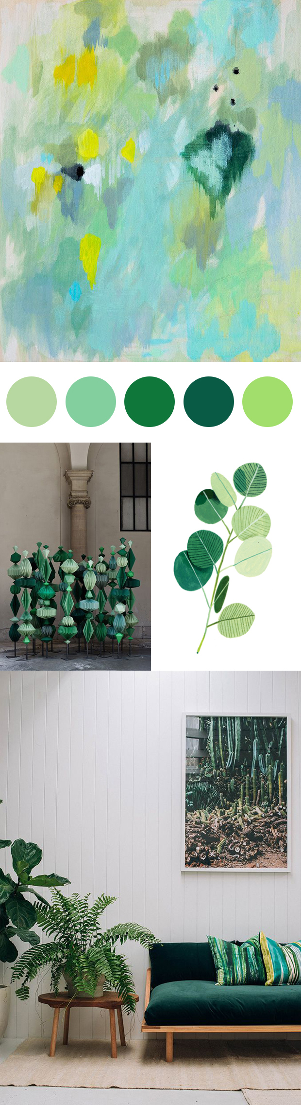 Inspired by Pantone Color of the Year: Greenery.