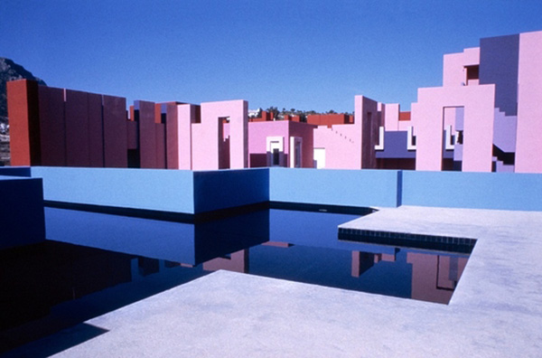 La Muralla Roja in Spain. Architect Ricardo Bofill.