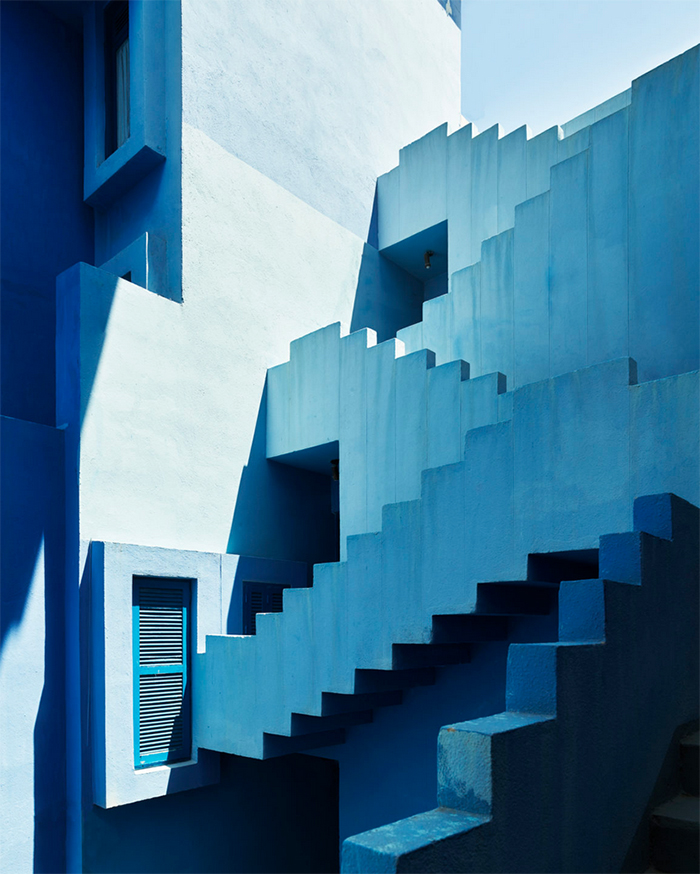 La Muralla Roja in Spain. Architect Ricardo Bofill.