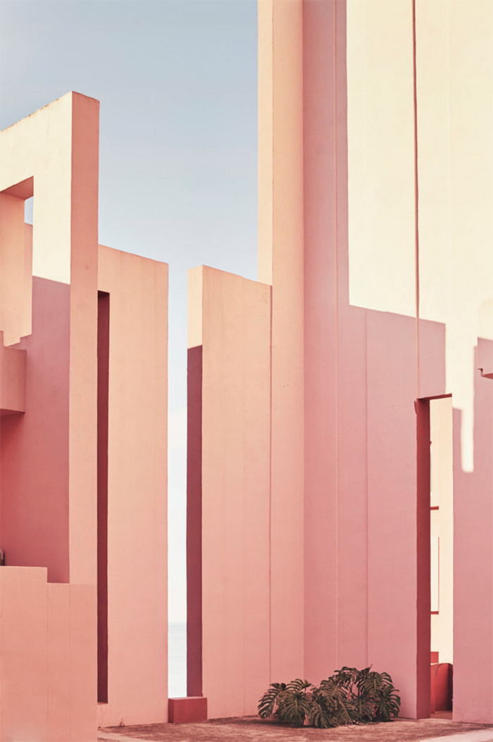 La Muralla Roja in Spain. Architect Ricardo Bofill.