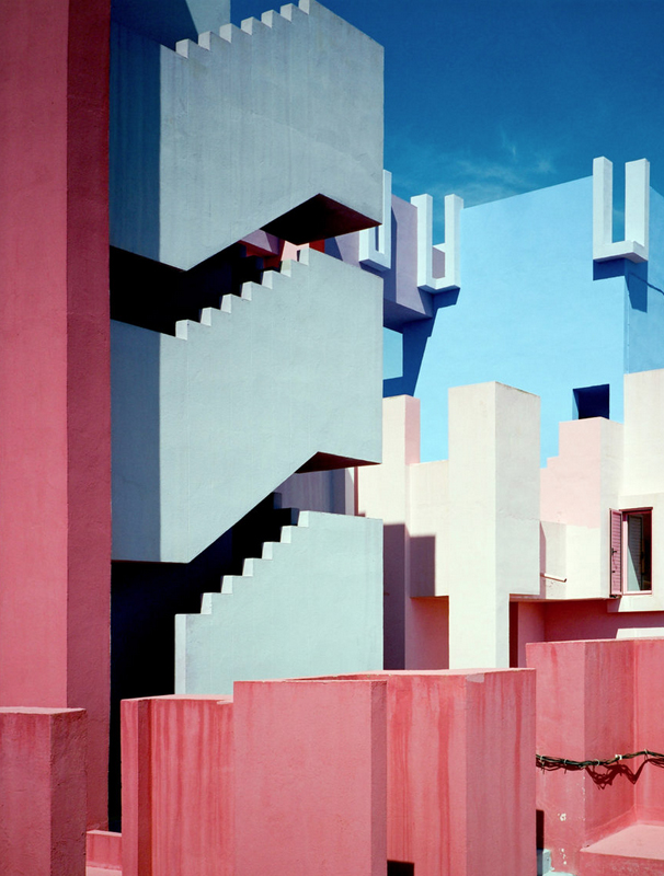 La Muralla Roja in Spain. Architect Ricardo Bofill.