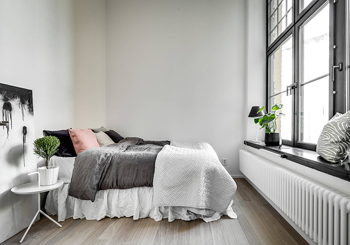 Stockholm apartment - amazing high ceilings and industrial style windows