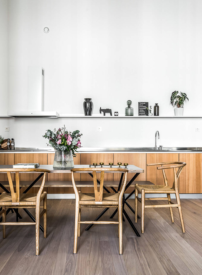 Stockholm apartment with warm wood finishes