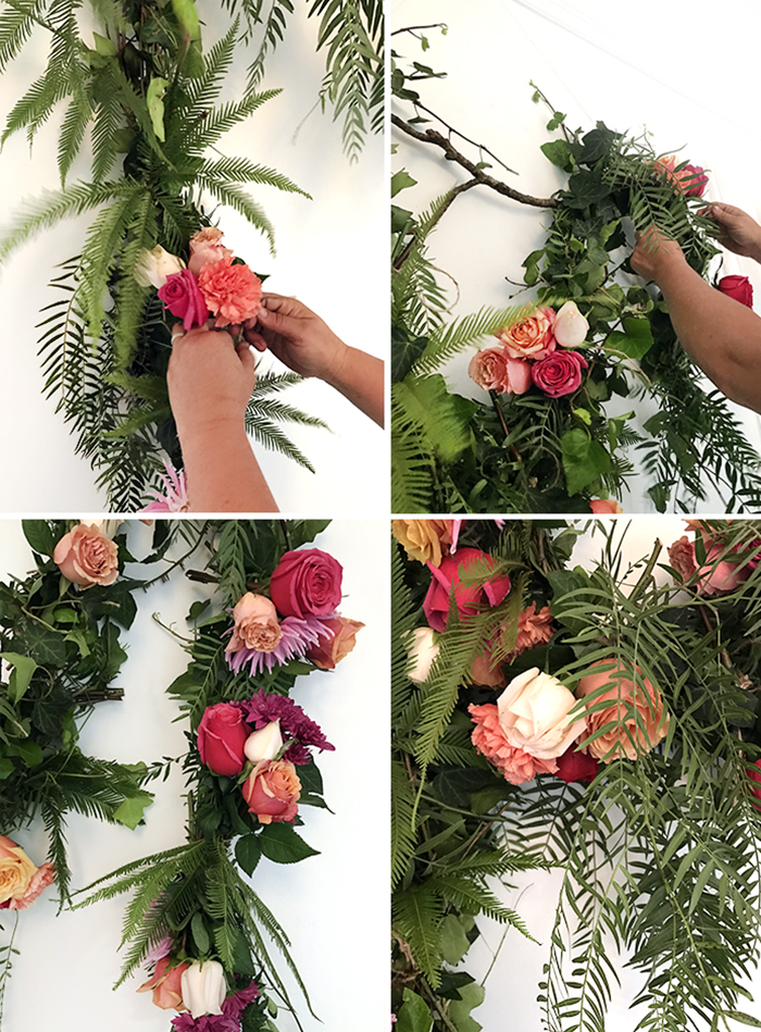 DIY fresh flower garland - step by step guide