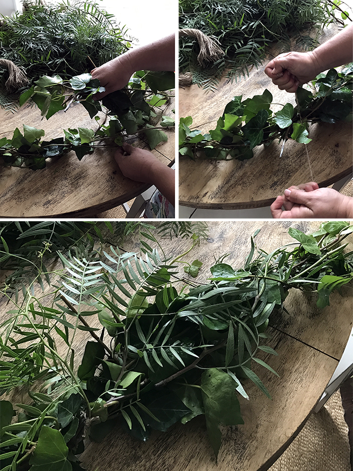 DIY fresh flower garland - step by step guide