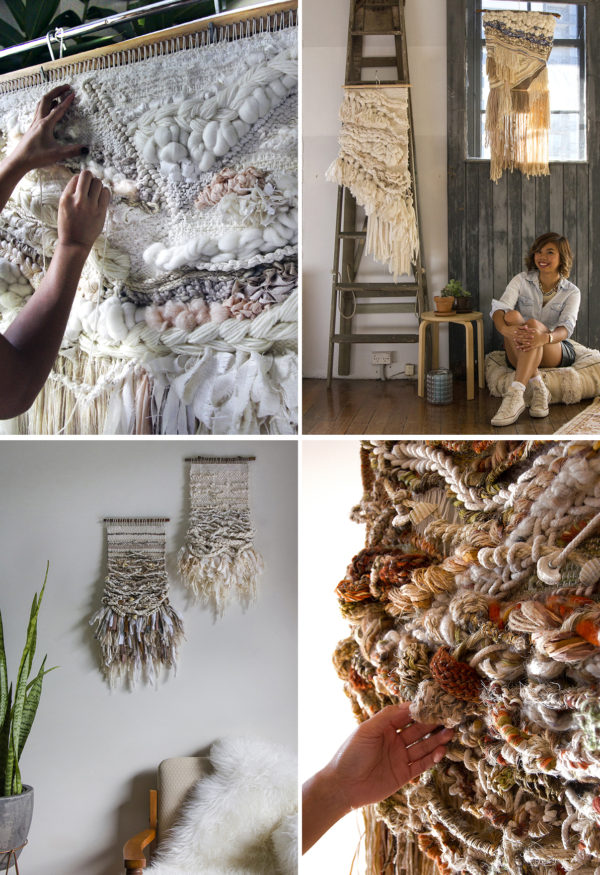 Beautiful textural weavings by Crossing Threads