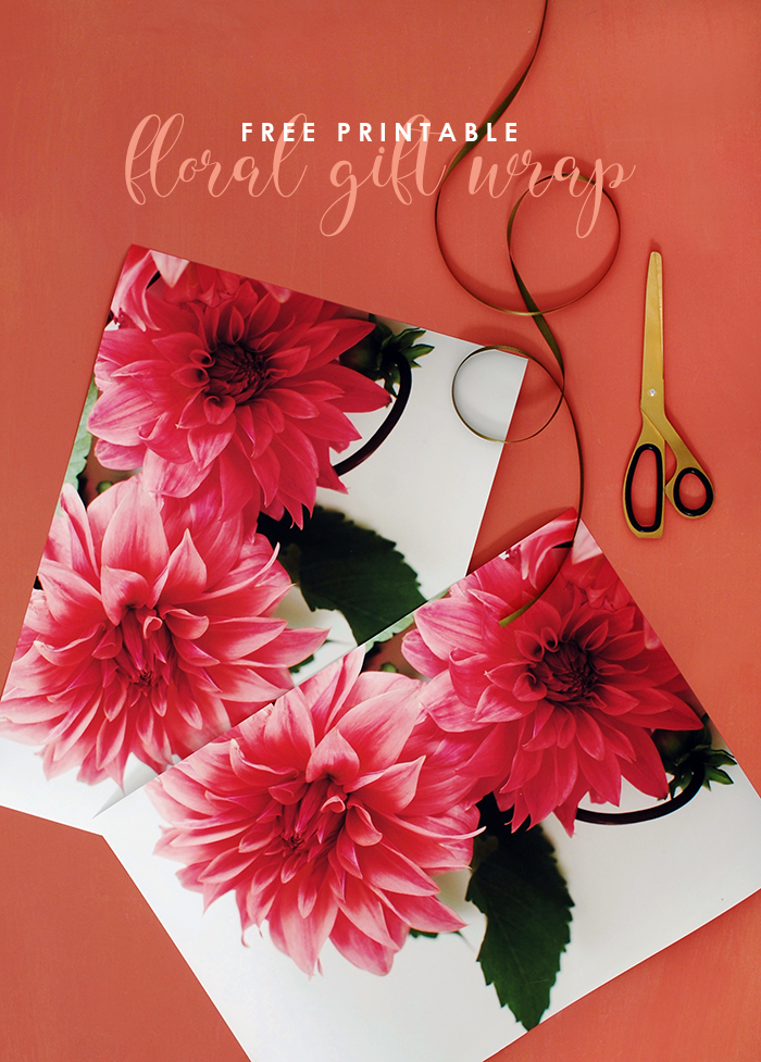 Free printable gift wrap - perfect for Mother's Day!