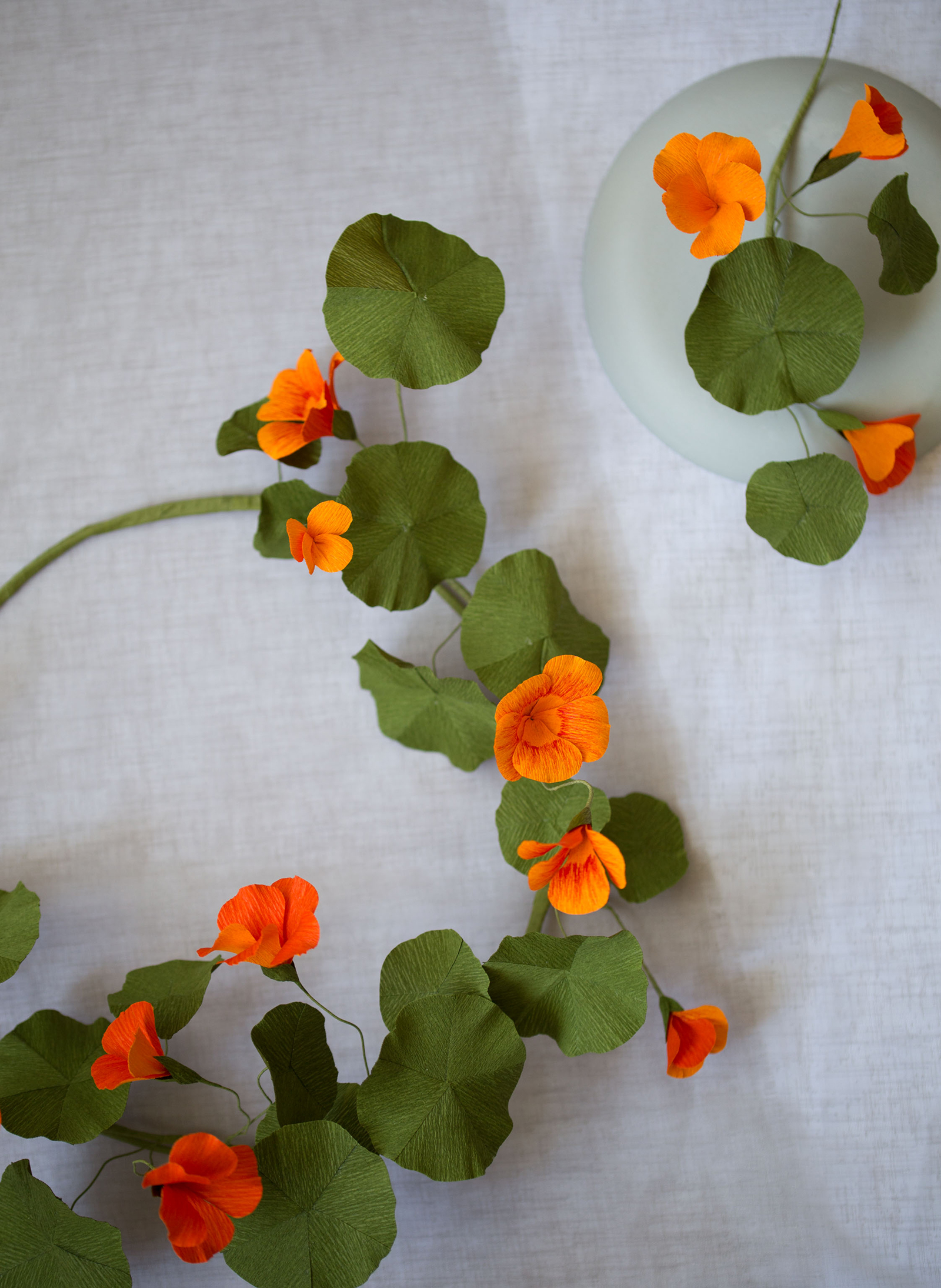 diy paper flowers nasturtium wreath we are scout diy paper flowers nasturtium wreath we are scout