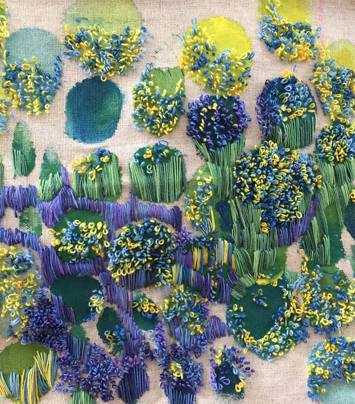 Saffron Craig embroidery at Sydney Road Gallery