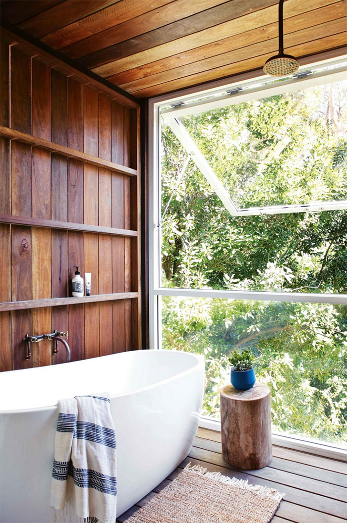 bathroom to die for - wood interiors