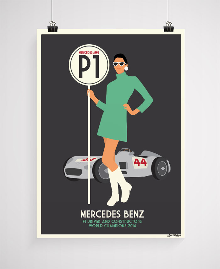 Modern retro posters by Alan Walsh artist