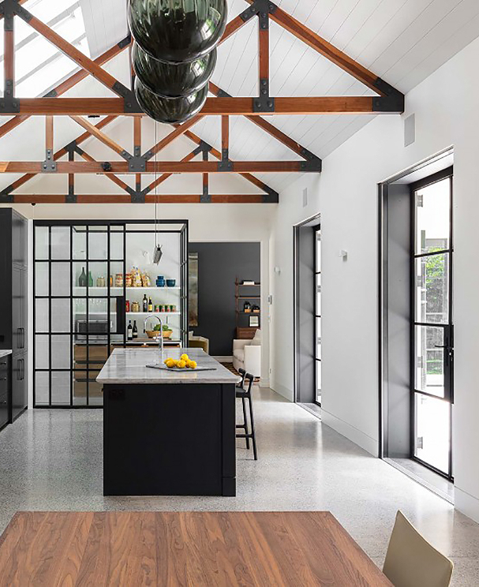 love the exposed beams in this Sydney home