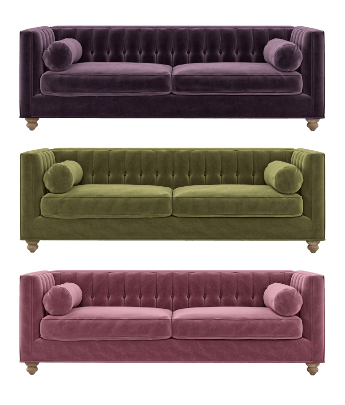 Velvet sofa love