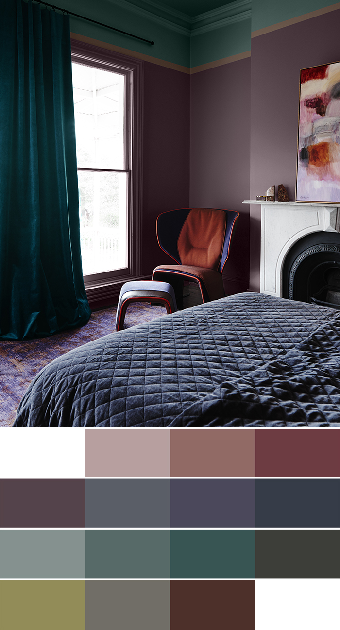 2018 interiors colour trends - Reflect palette