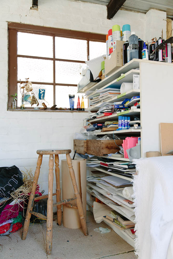 the studio of sydney based artist Fiona Chandler