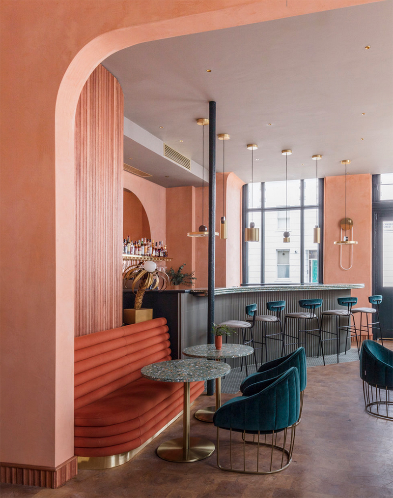 This London restaurant features 10 of the hottest interiors trends 2018