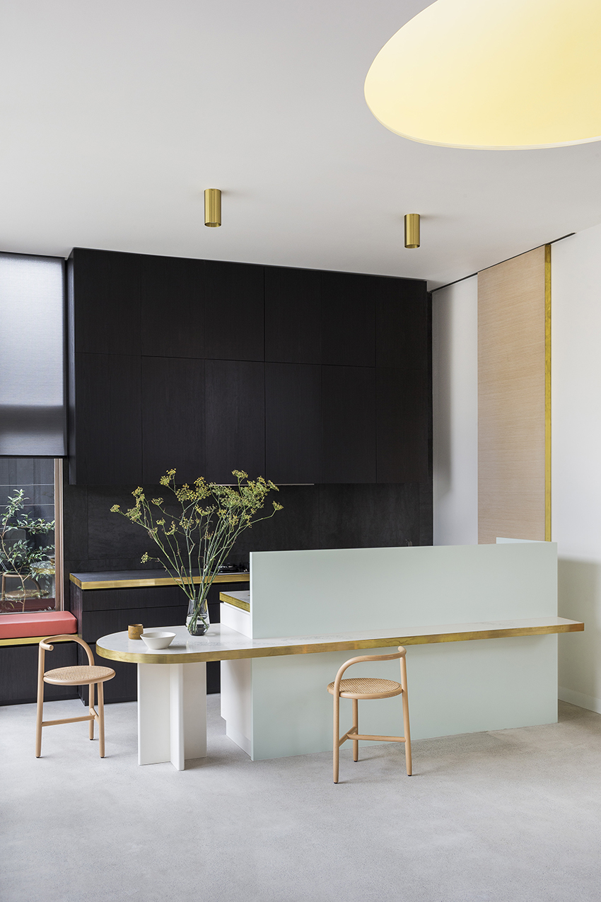 The soft pastel interior of this Victorian cottage by Bagnoli Architects won the Dulux Colour Award 2018. Photo © Ari Hatzis